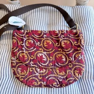 Better Way SARI BARI Purple Red Brown Sari Adjustable Crossbody Asha Saddle Bag